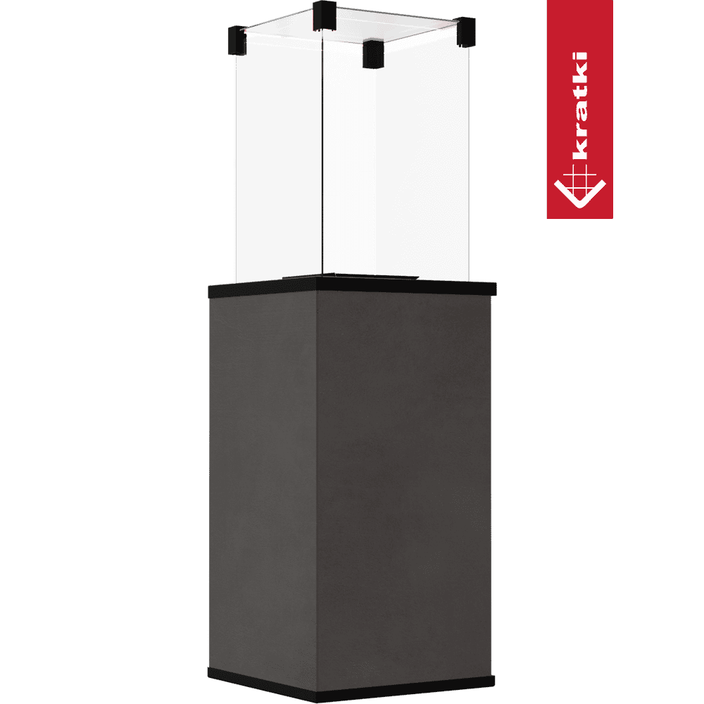 Kratki Patio terrasverwarmer met glazen windscherm