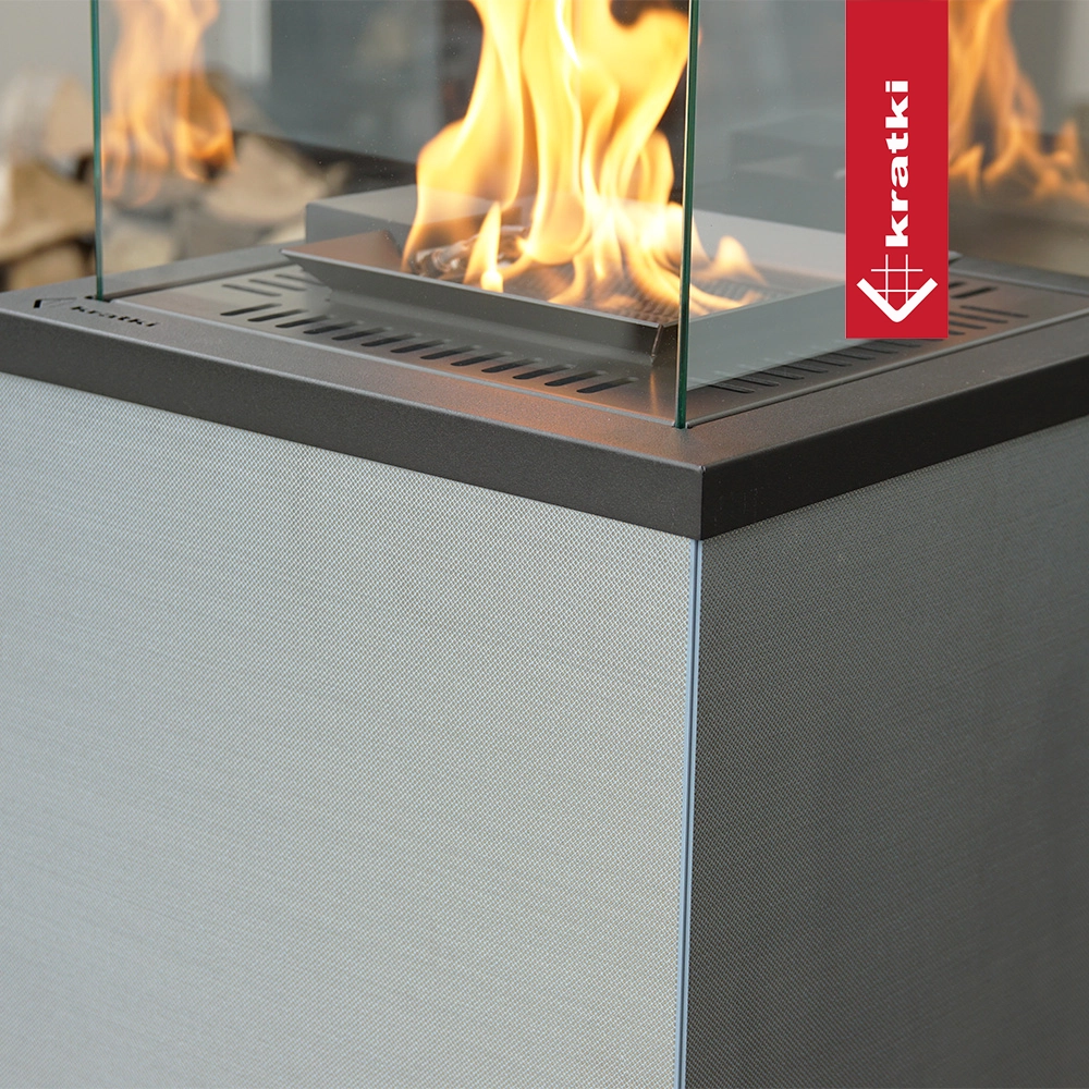 Kratki Patio gashaard met vlammen en glazen afscherming