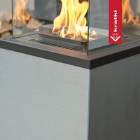 Kratki Patio gashaard met vlammen en glazen afscherming