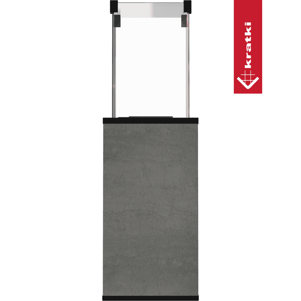 Kratki Patio terrasverwarmer met grijze behuizing en glas