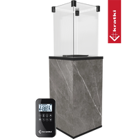 Kratki Patio terrasverwarmer met glazen ombouw en afstandsbediening