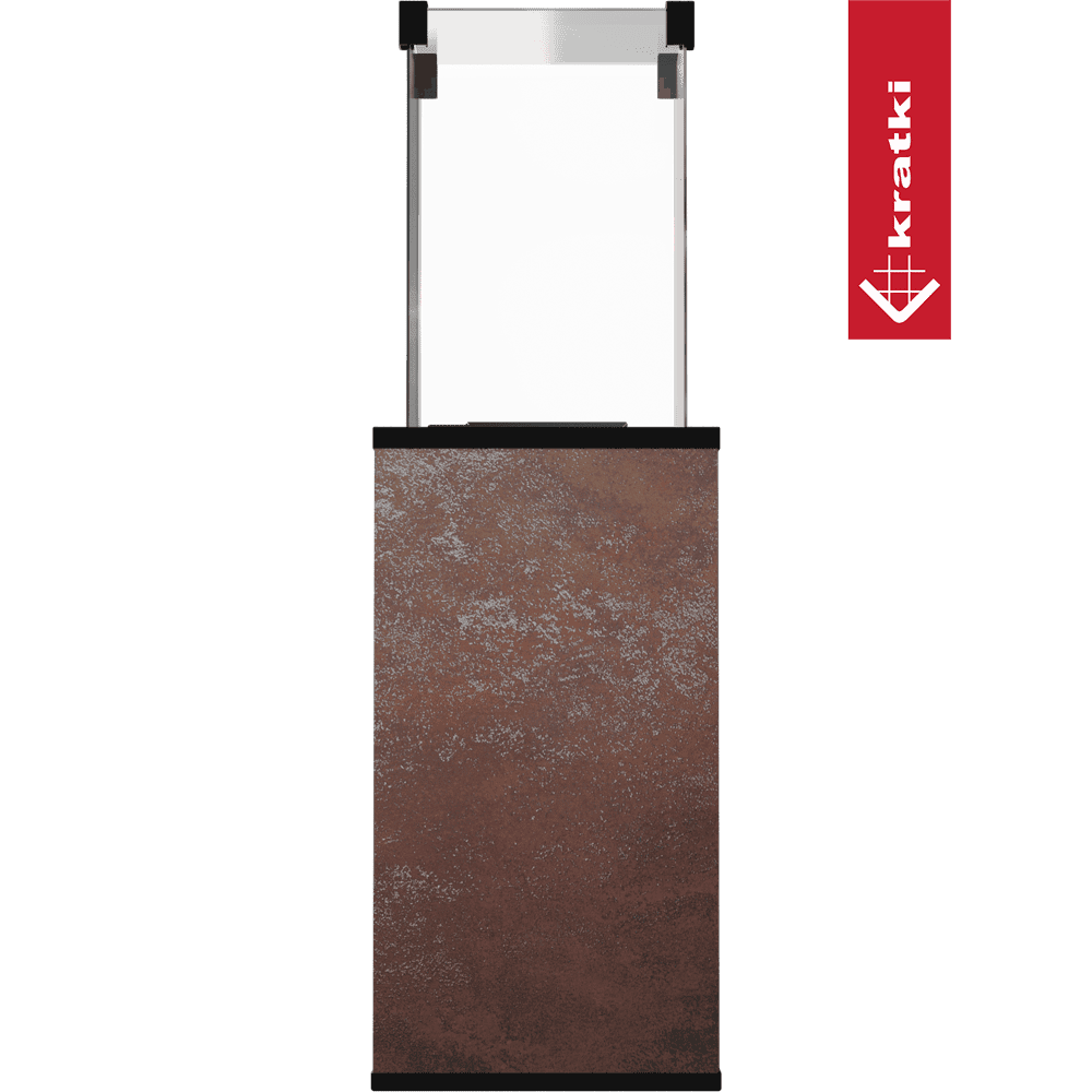 Kratki Patio terrasverwarmer met roestbruine behuizing
