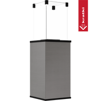 Kratki Patio terrasverwarmer met grijze behuizing en zwarte bovenconstructie