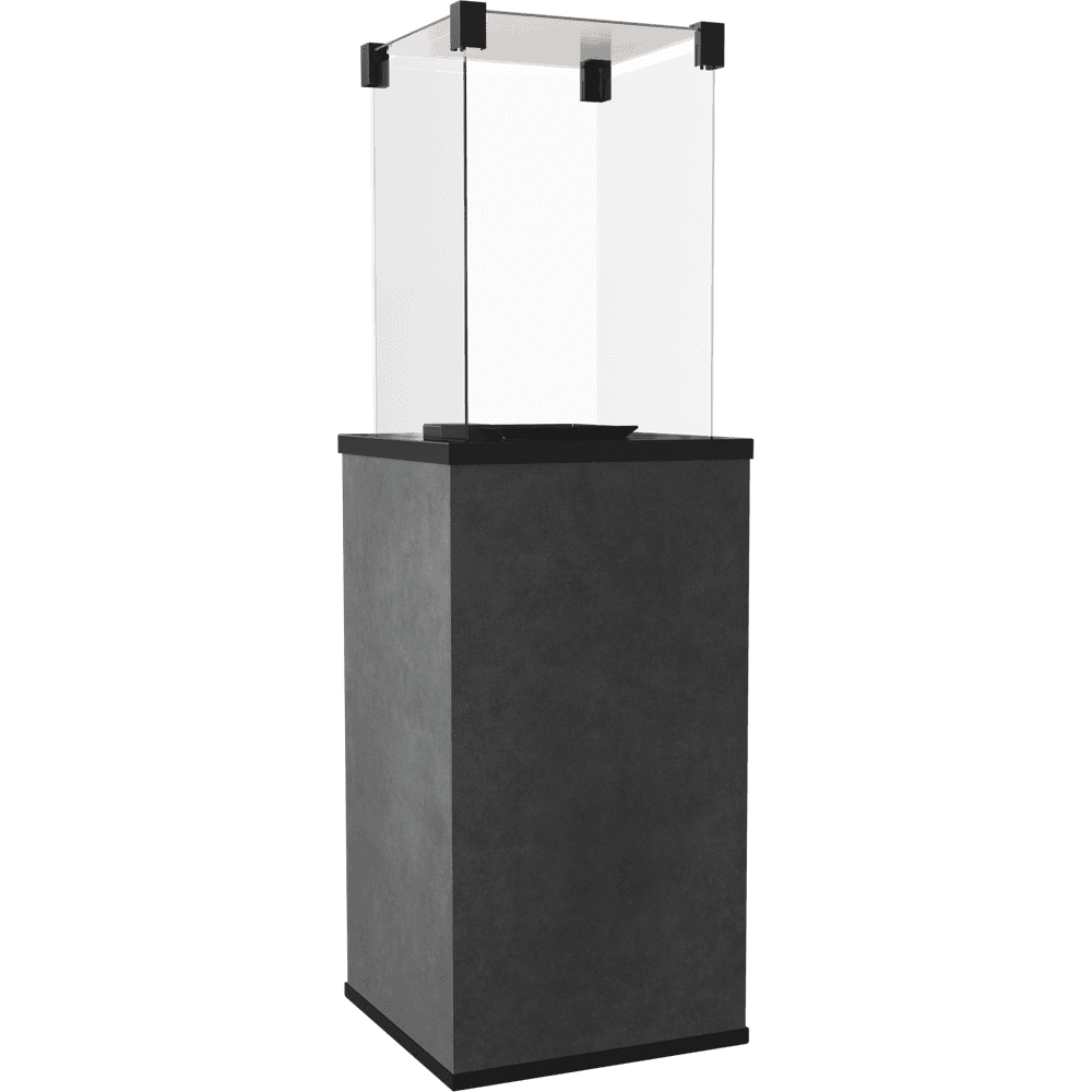 Kratki Patio terrasverwarmer met glazen windscherm