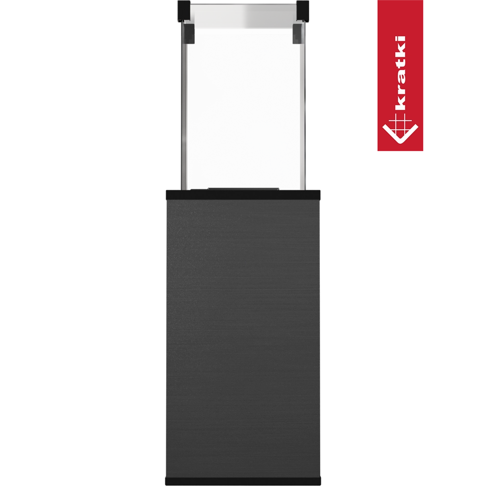 Kratki Patio terrasverwarmer op groene achtergrond met logo