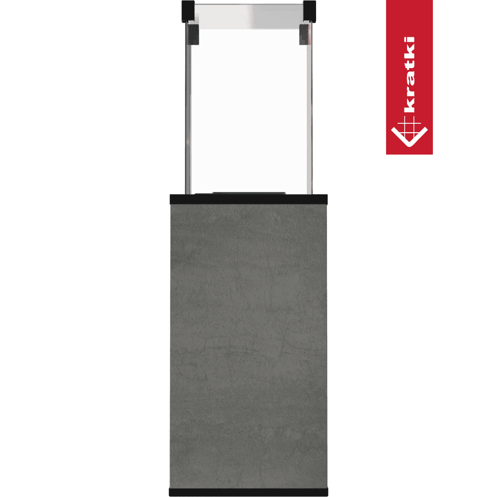 Kratki Patio terrasverwarming met grijze omkasting