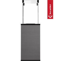 Kratki Patio vrijstaande terrasverwarmer met glazen bovenbouw op transparante achtergrond