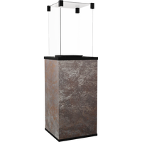 Kratki Patio terrasverwarmer met glazen ombouw en roestkleurige behuizing