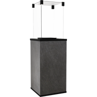 Kratki Patio zwarte terrasverwarmer met glazen beschermkap op transparante achtergrond