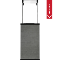Kratki Patio terrasverwarmer met grijze behuizing en glazen bovenkant
