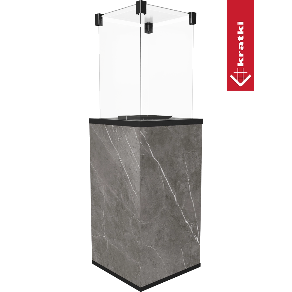 Kr̩atki Patio hangende terrashaard met marmerlook ombouw