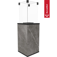 Kr̩atki Patio hangende terrashaard met marmerlook ombouw
