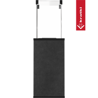 Zwarte Kratki Patio Mini met transparante panelen op een transparante achtergrond