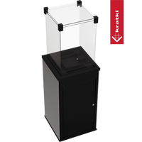Kratki Patio Mini zwarte terrasverwarmer met los weergegeven bovenframe