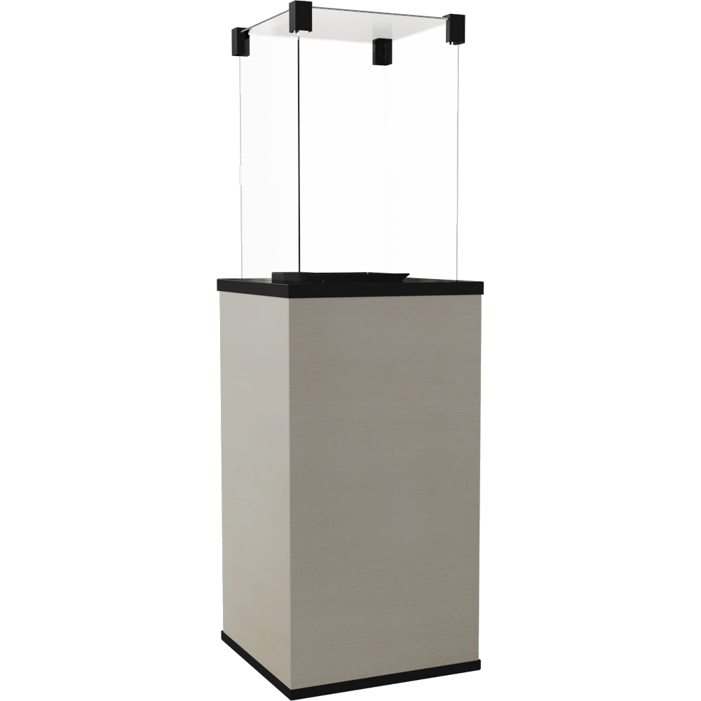 Kratki Patio Mini terrasverwarmer met glazen beschermkap op transparante achtergrond