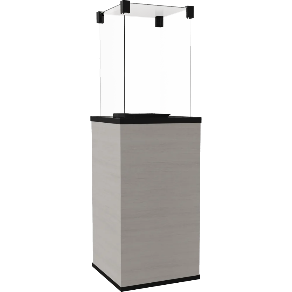 Kratki Patio Mini terrasverwarmer met glazen ombouw op transparante achtergrond