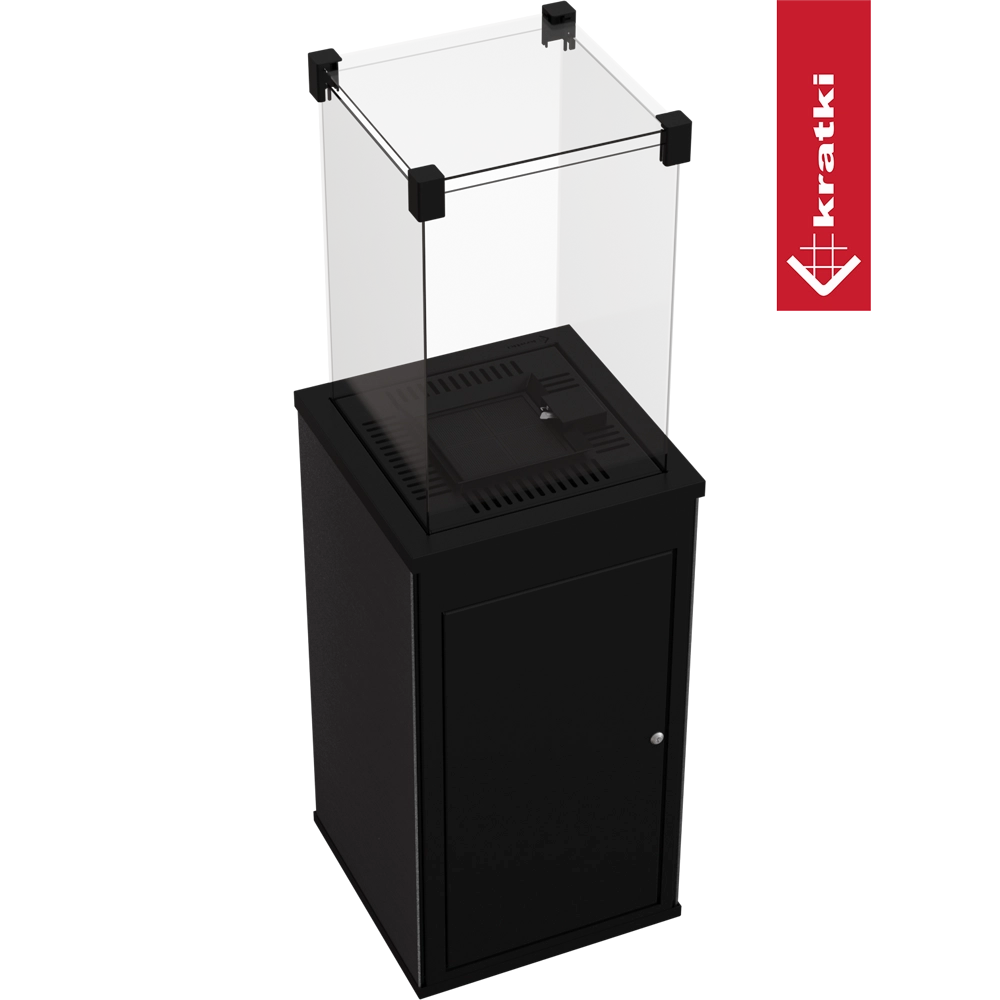 Kratki Patio Mini terrasverwarmer met glazen ombouw