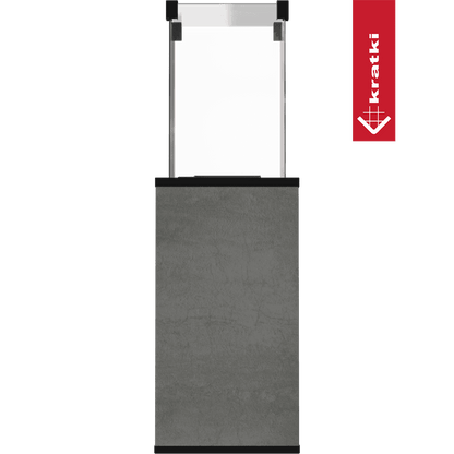 Kratki Patio Mini terrasverwarmer met grijze behuizing en logo
