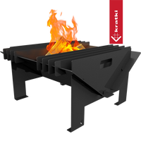 Kratki Gamela vuurkorf met brandend hout
