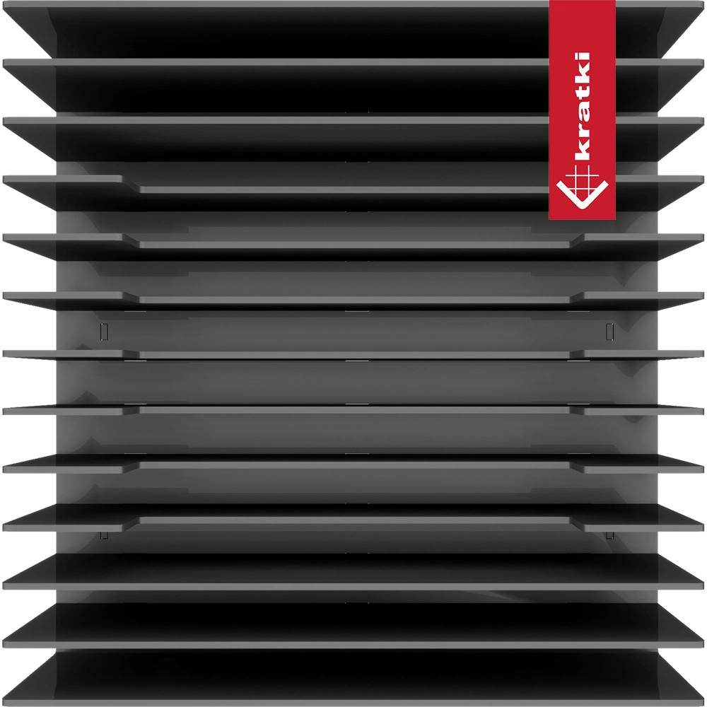 Kratki Erizo zwarte metalen ventilatierooster