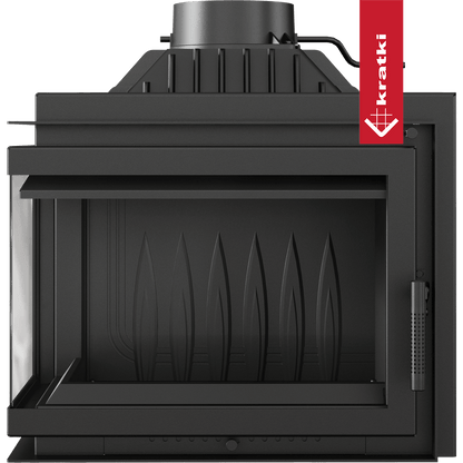 Kratki Simple M 10 kW zwarte inbouwhaard met glazen deur