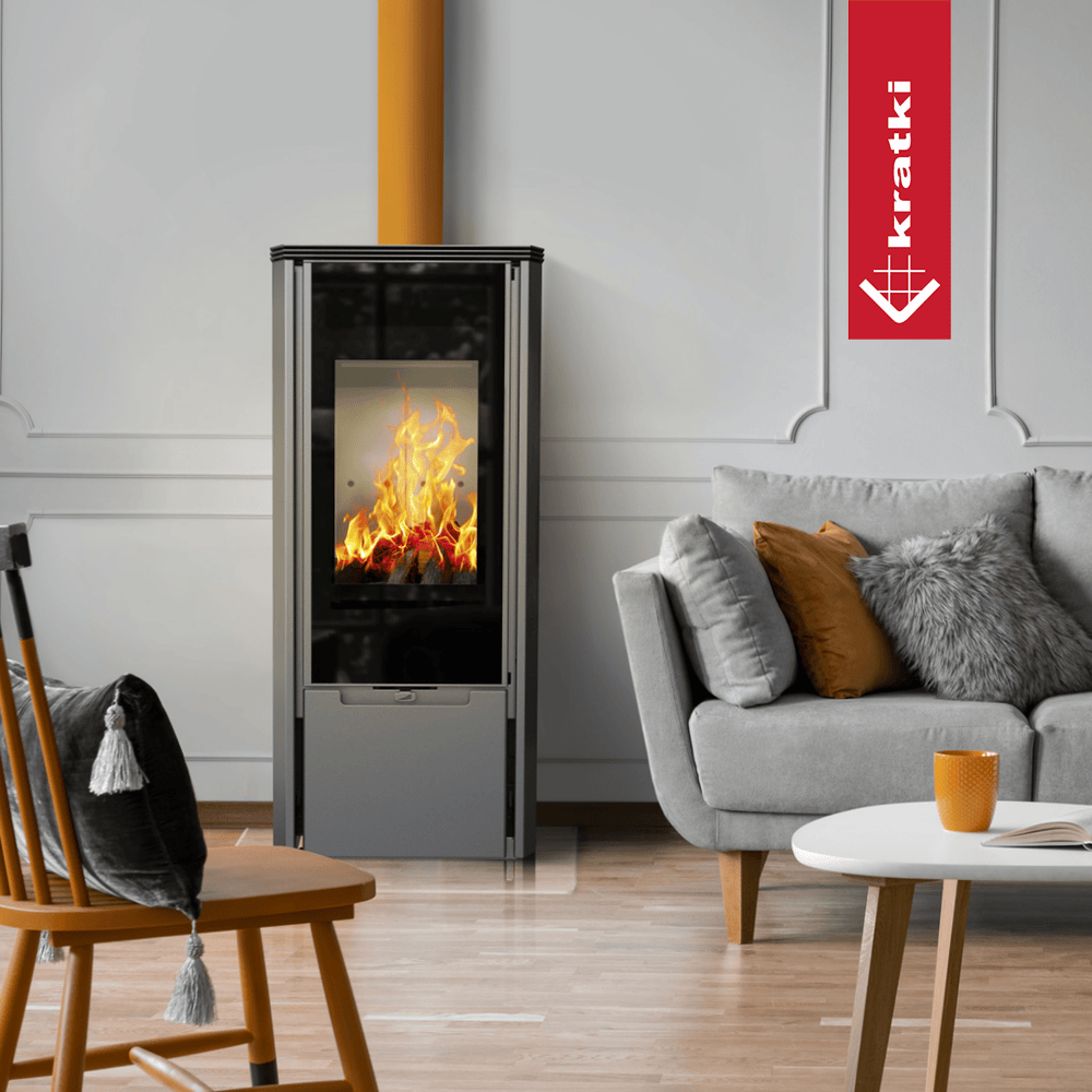Kratki AB Enyo R Gas gaskachel in moderne woonkamer