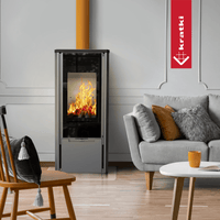Kratki AB Enyo R Gas gaskachel in moderne woonkamer