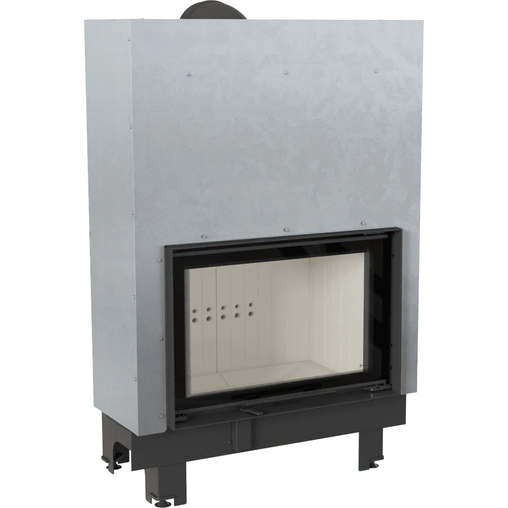 Moderne Kratki MBO inbouwhaard met glazen deur en metalen behuizing.