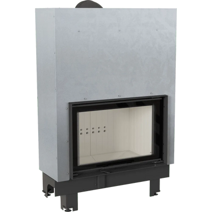 Moderne Kratki MBO inbouwhaard met glazen deur en metalen behuizing.
