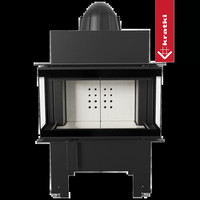 Kratki NBC 680/280 inbouwhaard met zwart frame en wit binnenwerk