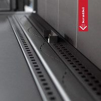 Kratki Leo 200 inbouwhaard detail van metalen ventilatierooster