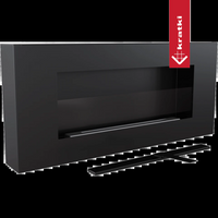 Kratki Delta bio-ethanol haard met glazen front, zwart