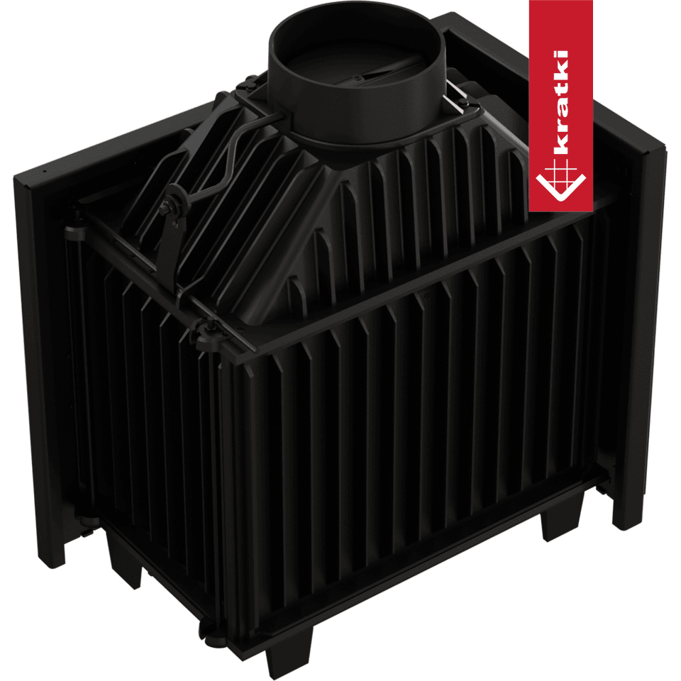 Kratki Simple M 10 kW Set 1 zwarte haardinzet op witte achtergrond