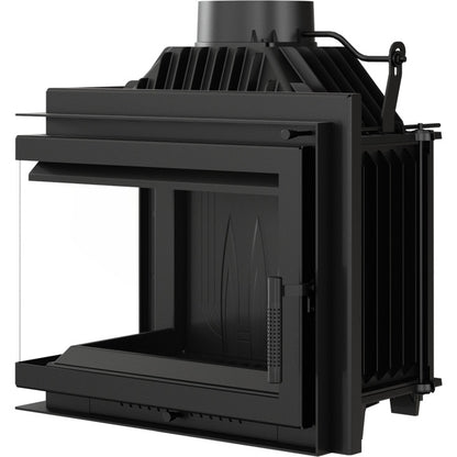 Kratki Simple M 10 kW Set 2 in zwarte inbouwhaard op witte achtergrond