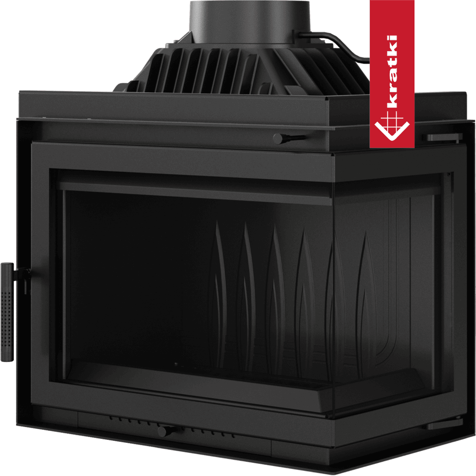 Kratki Simple M 10 kW Set 1 zwarte inbouwhaard op witte achtergrond