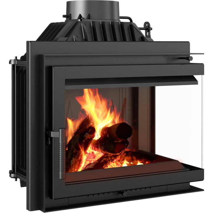 Kratki Simple M 10 kW Set 2 inbouwhaard met brandend hout