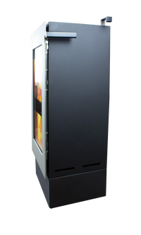 Xeoos Basic Eco Green x5 kachel in grijs-zwart, met zichtbare vlammen