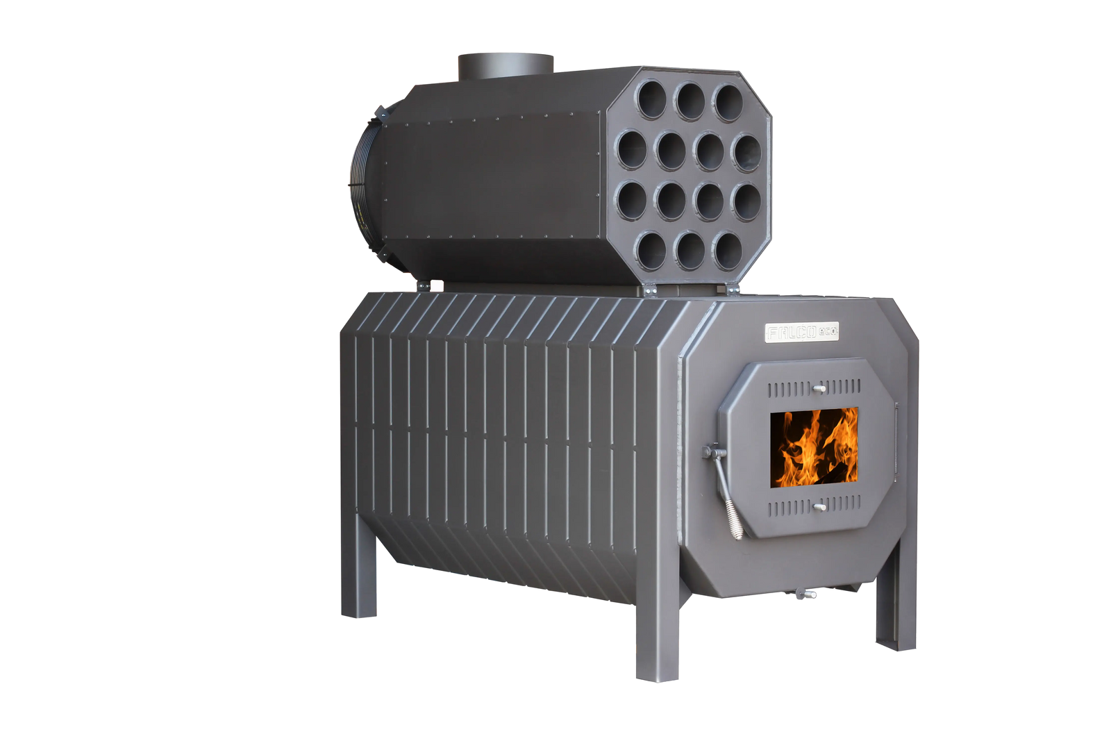 LS Kamna Falco Eco houtkachel met oven, op witte achtergrond
