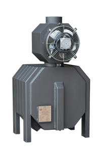 LS Kamna Falco Eco kachel met ventilator en grijze behuizing