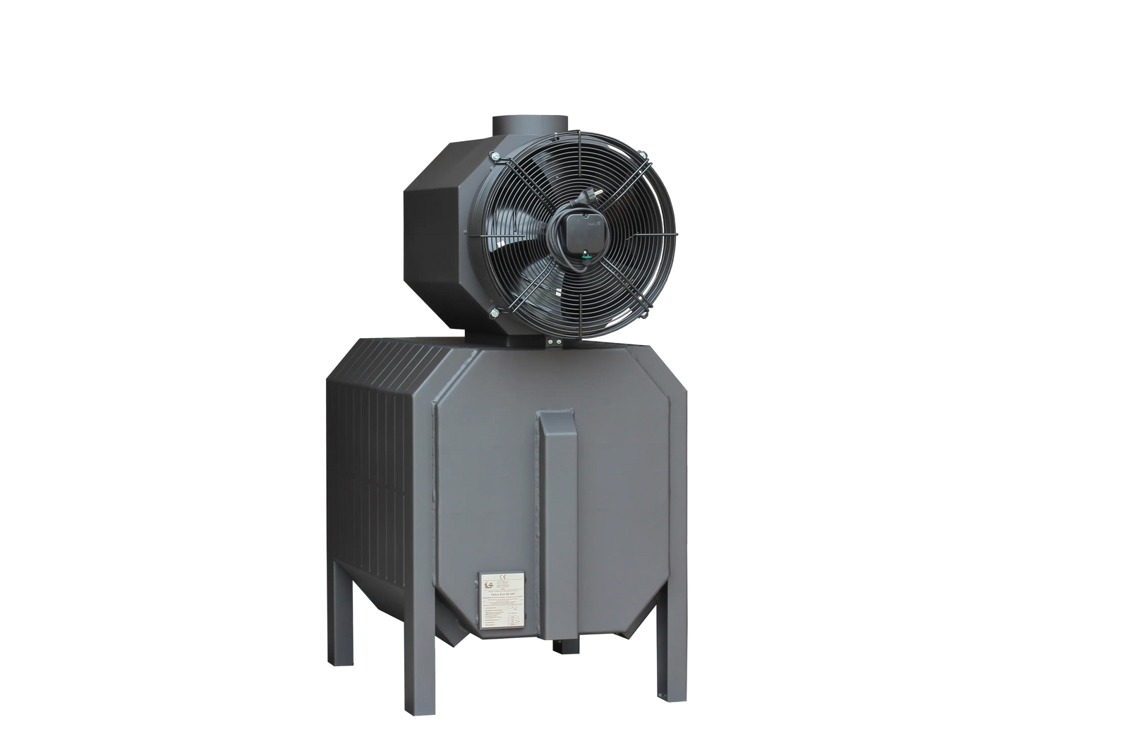 LS Kamna Falco Eco industriële kachel met ventilator op witte achtergrond