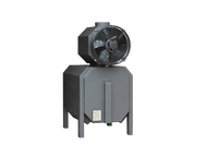 LS Kamna Falco Eco industriële kachel met ventilator op witte achtergrond