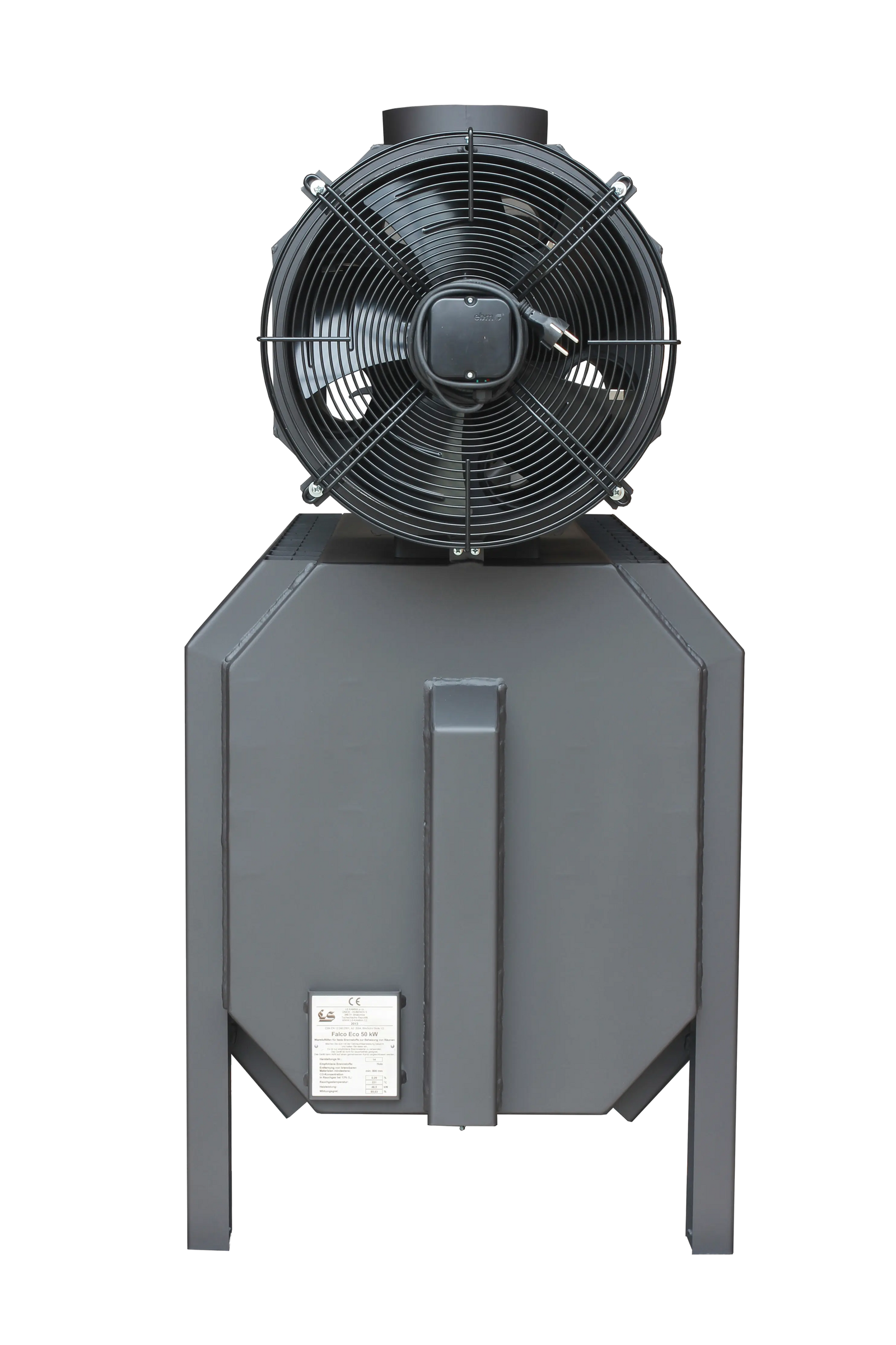 LS Kamna Falco Eco zwart toestel met grote ventilator op witte achtergrond