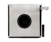 Xeoos Patagonia x8 metalen kachel met ronde zwarte opening