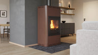 HS Flamingo Aquaflam 17 in moderne woonkamer met brandend vuur