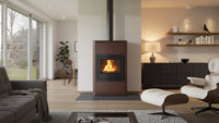 HS Flamingo Aquaflam 25 in moderne woonkamer met brandend vuur