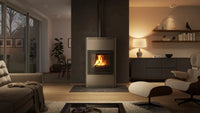 HS Flamingo Aquaflam 25 in moderne woonkamer met brandend vuur