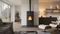 HS Flamingo Aquaflam 7 houtkachel in moderne woonkamer