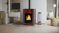 HS Flamingo Aquaflam Vario Kalmar Aqua houtkachel in moderne woonkamer