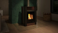 HS Flamingo Aquaflam Vario Lend Air kachel met vlammen in moderne woonkamer