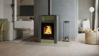 HS Flamingo Aquaflam Vario Lend Air houtkachel in moderne woonkamer